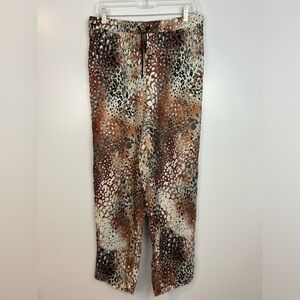 Roseanna Lightweight Leopard/Animal Print Silk Blend Trousers Size Small (UK 36)